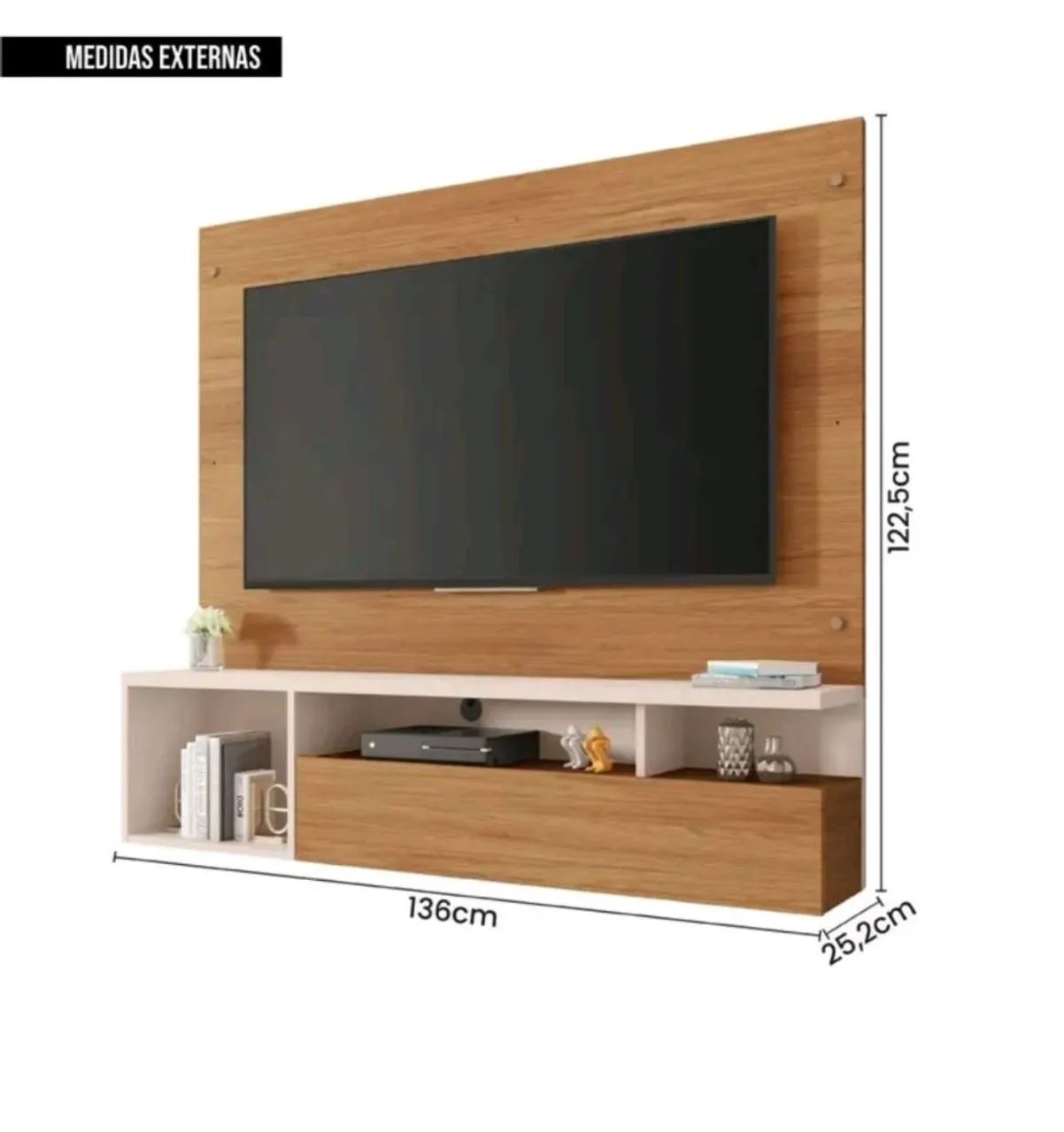 Painel Suspenso Para Tv Até 55 Polegadas- Novo Na Caixa Lacrado Design Moderno - Foto 2