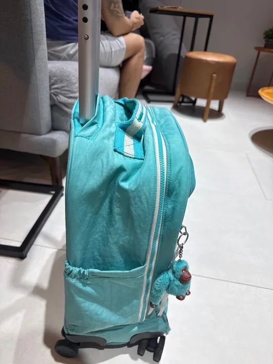 Mochila escolar Kipling - Azul - Pequena - Foto 4