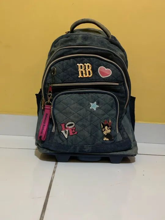 Mochila de rodinhas Rebecca Bonbon Jeans