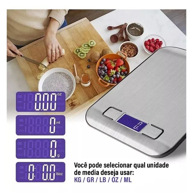 Balança de Cozinha Digital Para Receitas Alimentos e Dietas - Foto 2