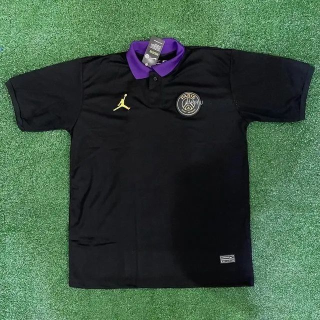 Camiseta Polo PSG Jordan - Preta - Foto 4