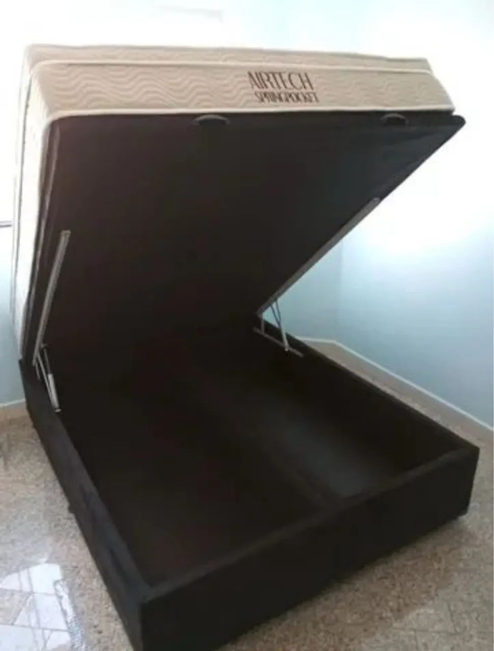 Cama Box Baú com Colchão Ortobom Airtech Springpocket - Foto 2