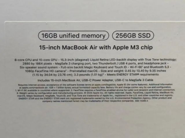 MacBook Air 15 Polegadas M3 16GB 256SSD Midnight - Novo/Lacrado - Pronta Entrega  - Foto 5