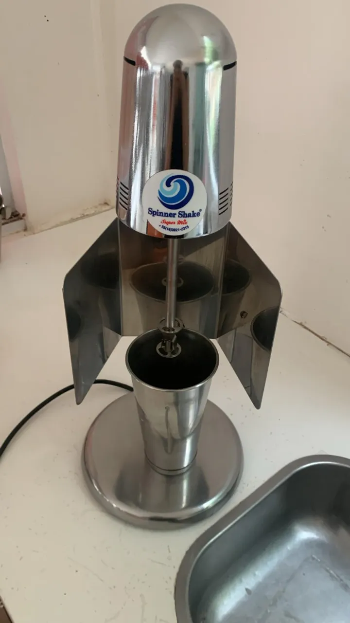 Batedor Spinner Shake Profissional Em Inox Para Sorvete Açai