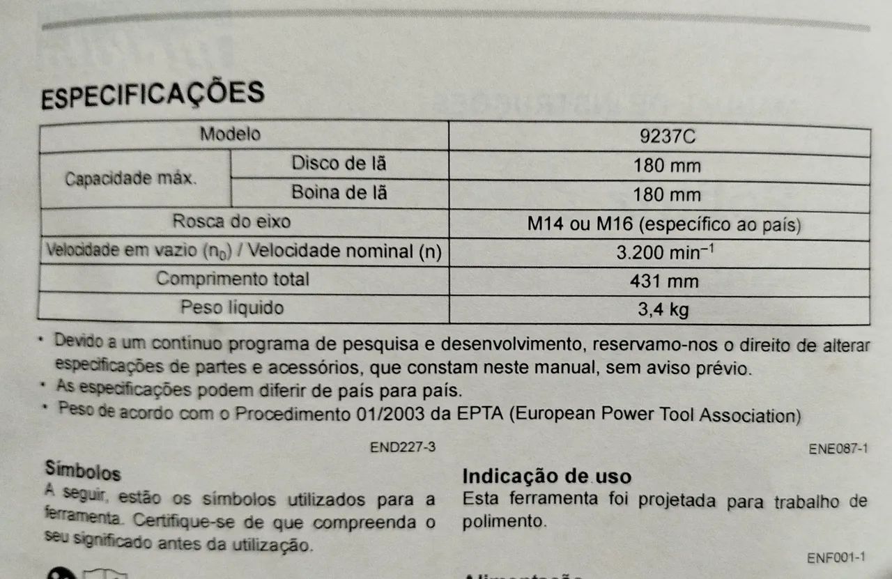 Lixadeira/Politriz Eletronica Makita 9237C-220V NA CAIXA!  - Foto 5