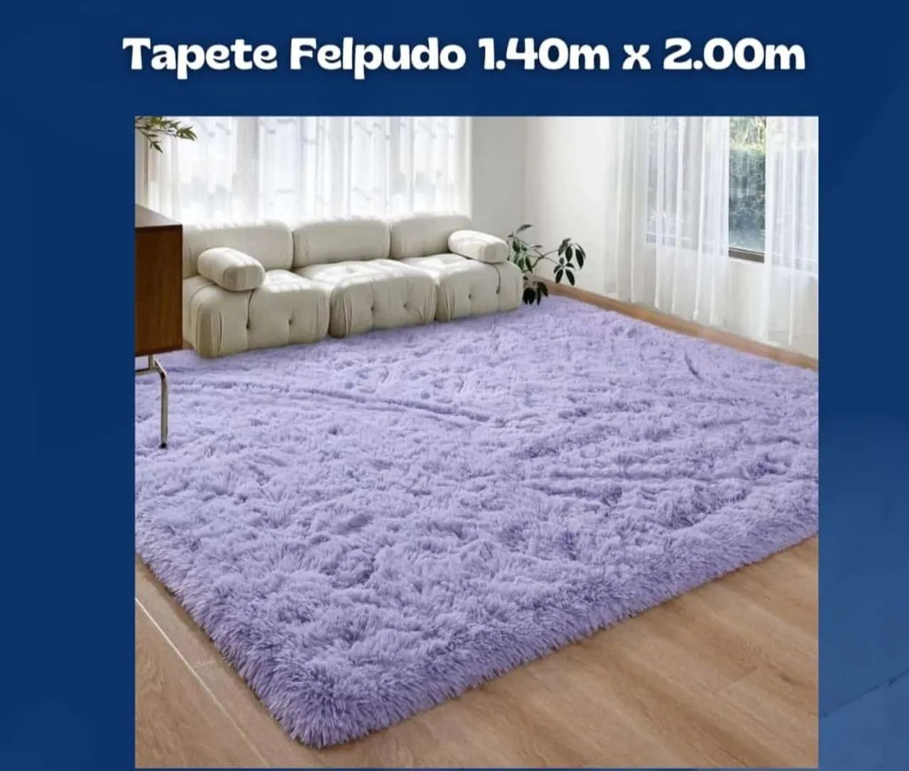 02 Tapetes peludos grande por R$300,00 no pix - Foto 4