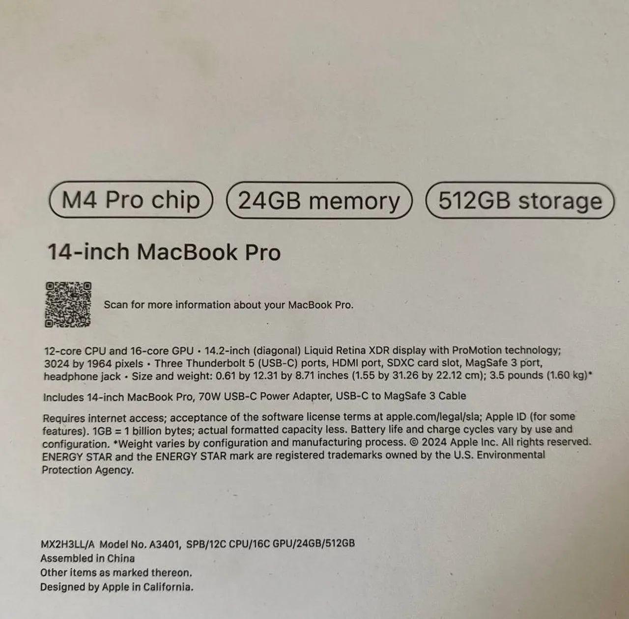 MacBook Pro M4 Pro 14.2 2024 24GB/ 512SSD - Foto 2