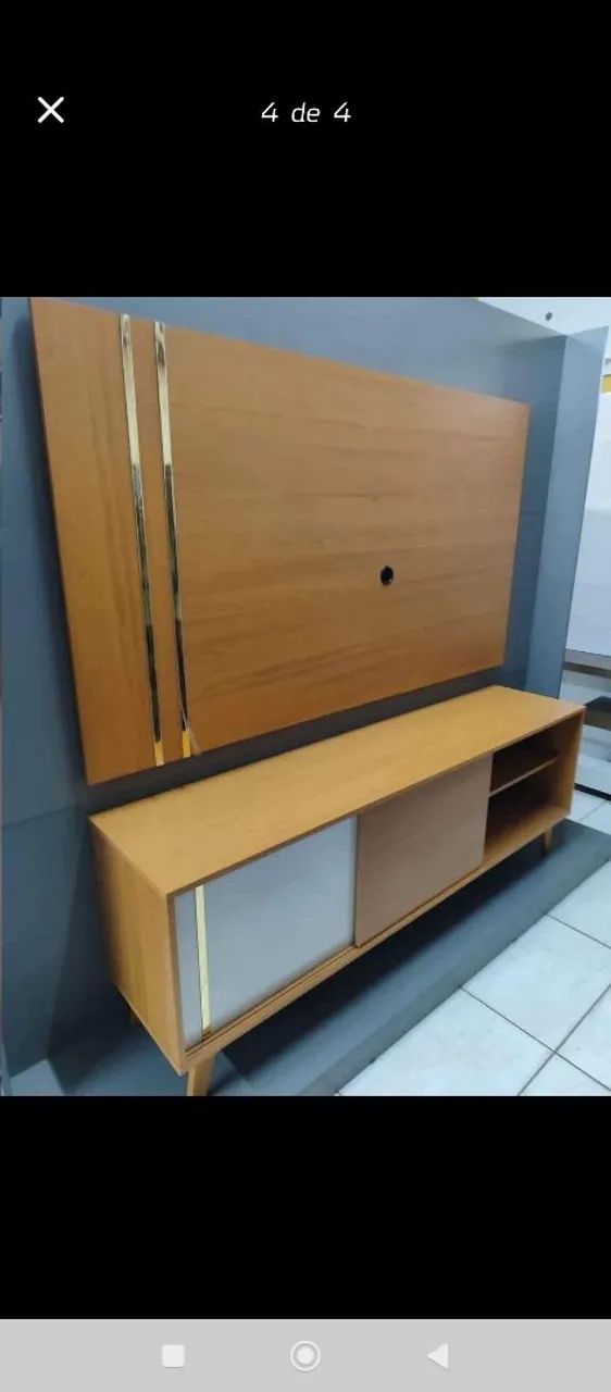 Painel para TV com rack - Design moderno