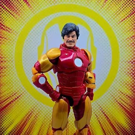 Marvel Legends Tony Stark Cabeça Ideal P/ Custom Boneco Charles Bronson