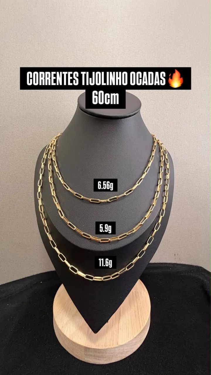 Corrente de ouro 18k procedência garantia eterna