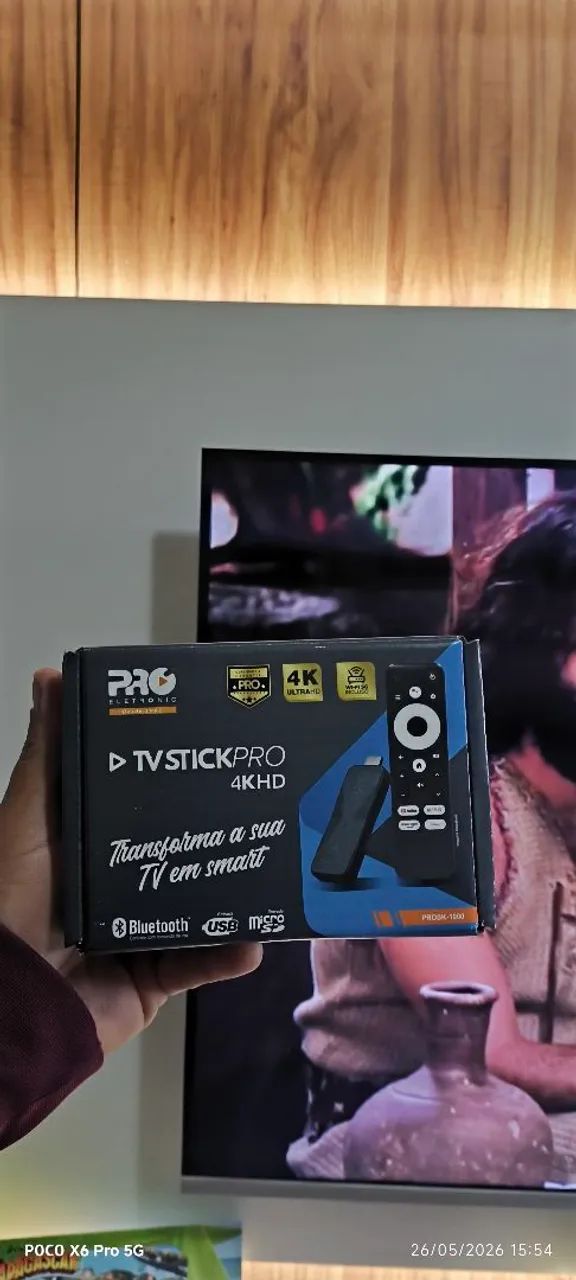 Smart box Stick pro 4k bluetooth 2gb/16gb com comando de voz PRO eletronic - Foto 2