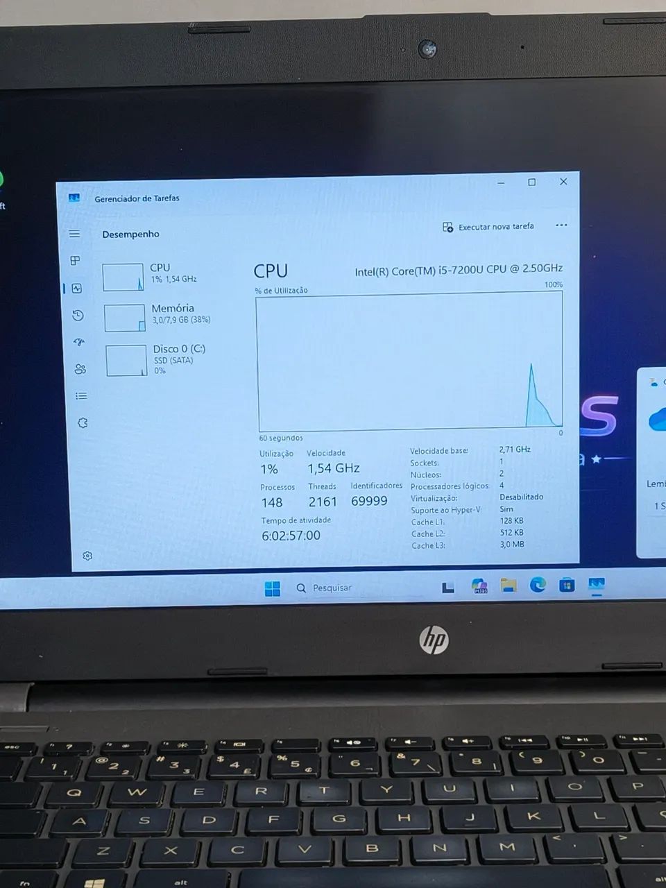 Notebook i5 7a geração 8gb ram ssd - Foto 3