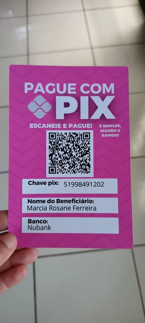Placa Pix personalizada com QR code e display de Acrílico - Foto 5