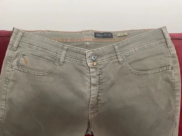 Calça de Sarja Marfinno Verde Nº 46 - Ótimo Estado - Foto 3