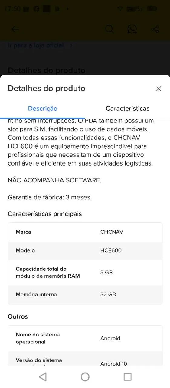 Leitor de código de barra Android 10 - Foto 3