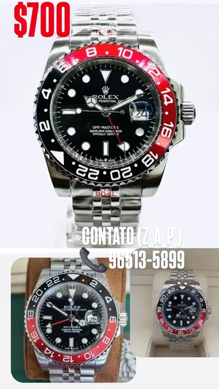 Relógio ROLEX AUTOMÁTICO  - MODELO COKE JUBILEE - ENTREGAMOS  - Foto 2