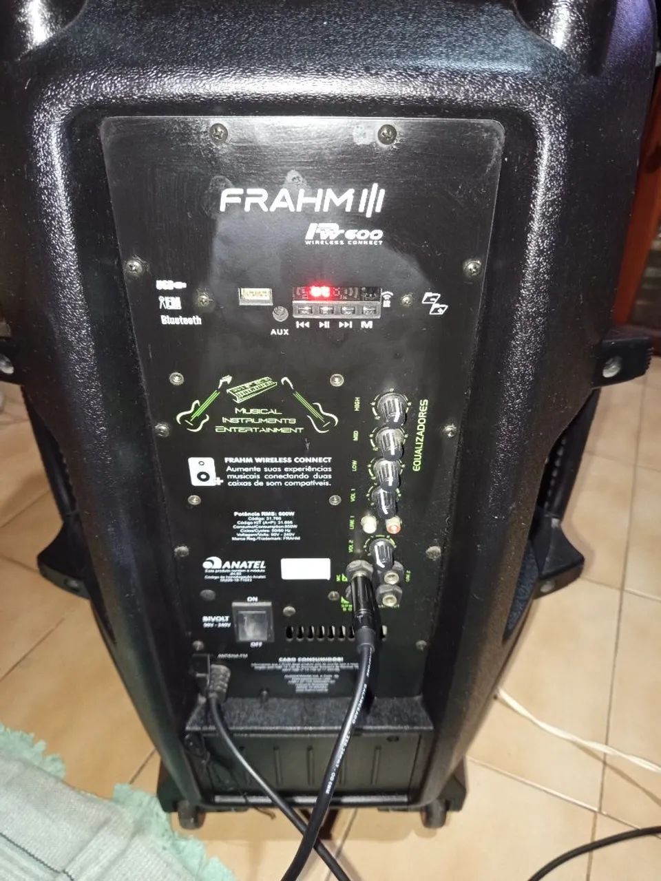 Caixa de Som Ativa Profissional FRAHM PW600  15 polegadas - Foto 3