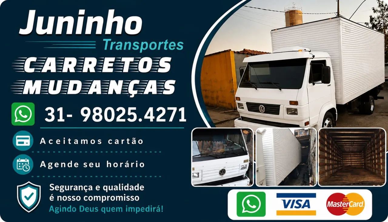 Frete e mudanças partir de 350,00