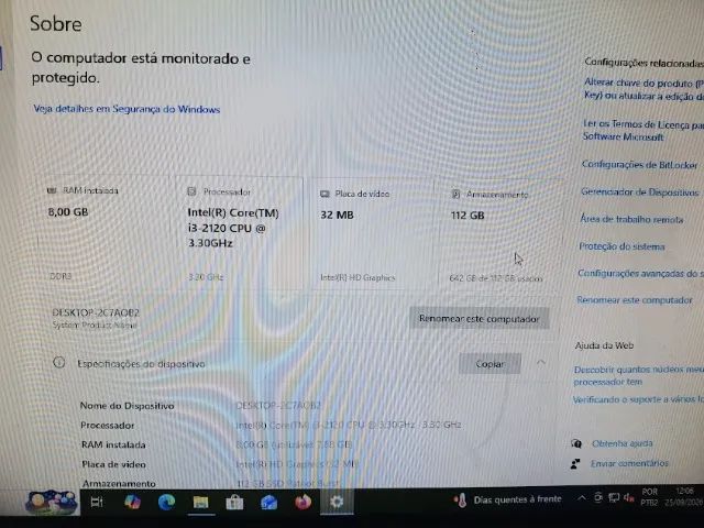 Computador I3, 8GB de memoria - Foto 2