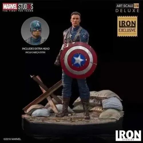 Captain America 1/10 Iron Studios (CCXP First Avenger) - Hobbies e
