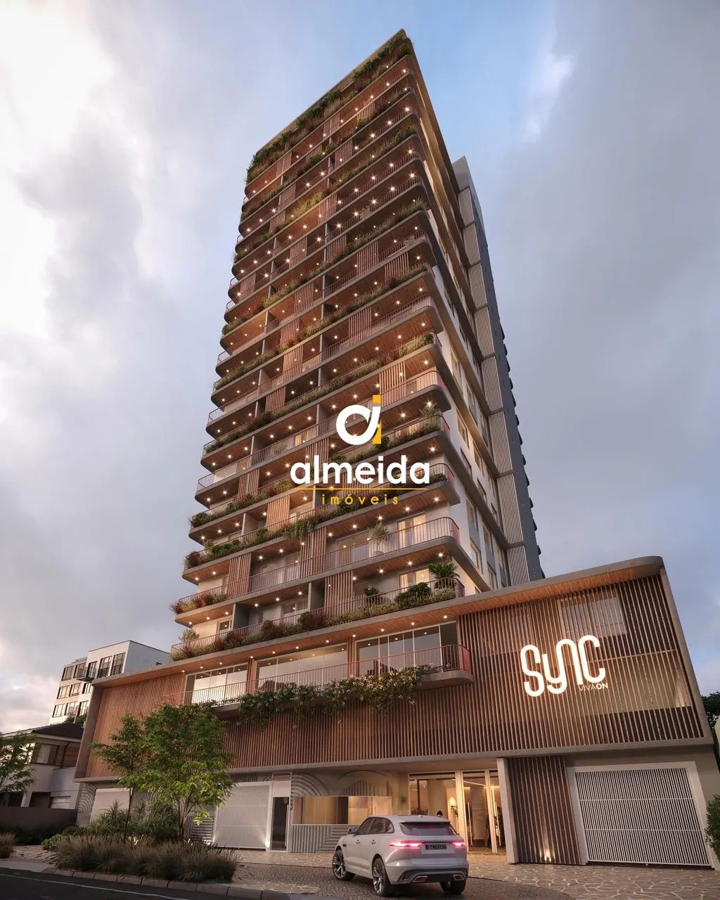 Apartamento studio no Bairro Nossa Senhora de Fátima no SYNC COND em Santa Maria
