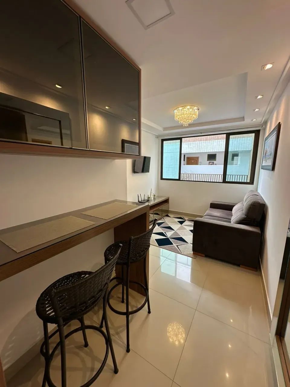 alugo apartamento de 1 quarto mobiliado - Foto 4