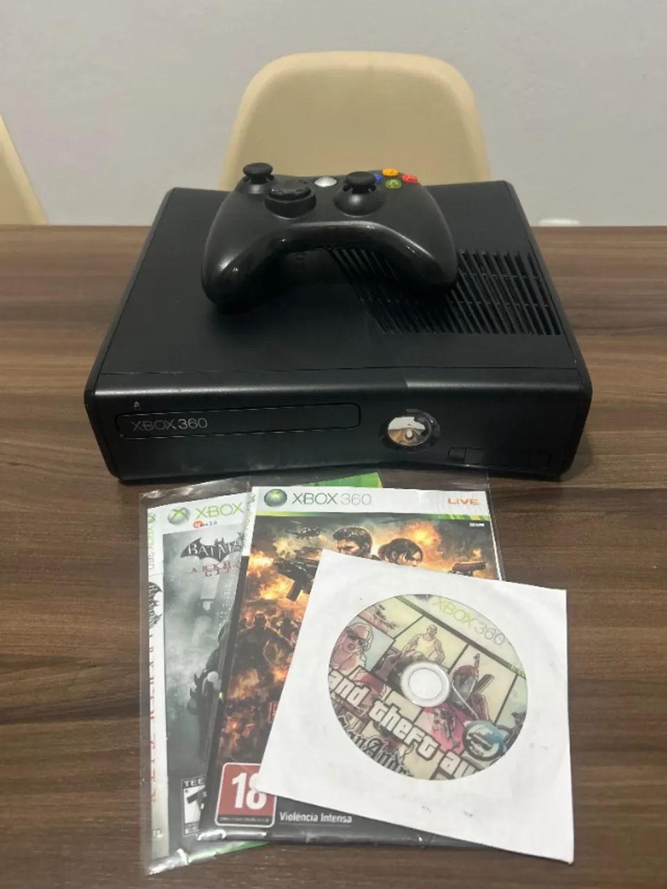 XBOX 360 Desbloq. com Controle e jogos