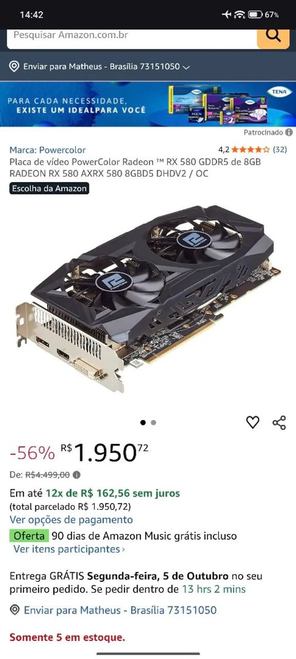 RX 580 powercoler - Foto 2