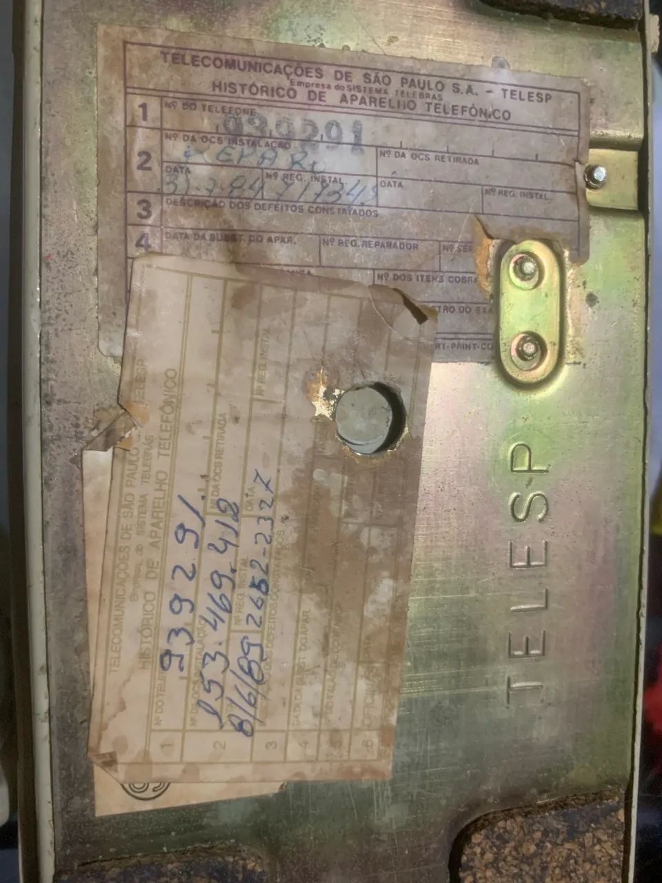telefone antigo de mesa com disco de discagem - Foto 3