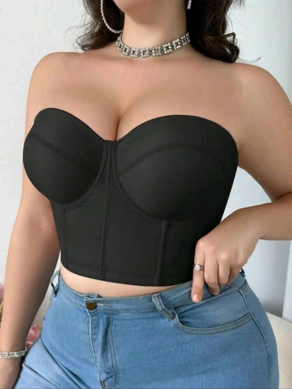 Top Preto - Plus size 