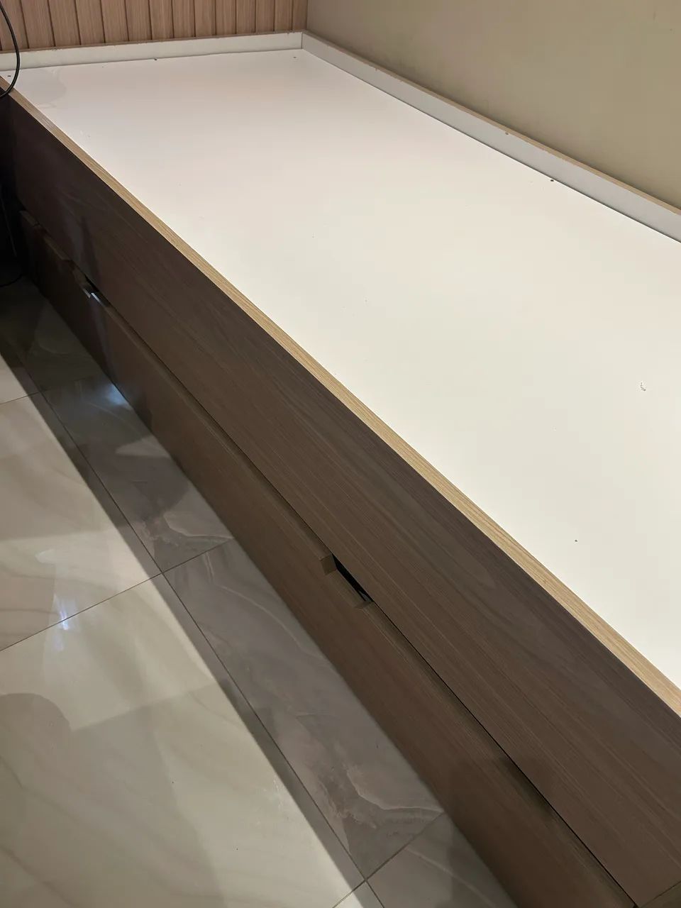 Cama de solteiro com bicama e gaveta - MDF (2 camas) - Foto 2
