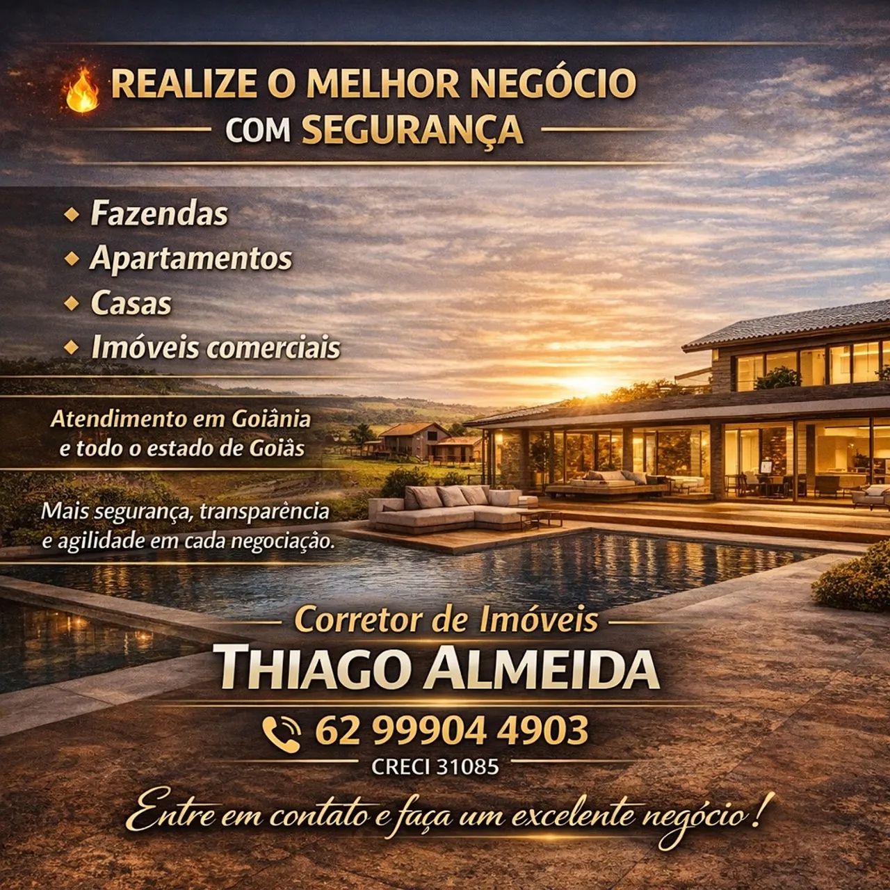 Consultor imobiliário, quer comprar, vender e investir no lugar certo 