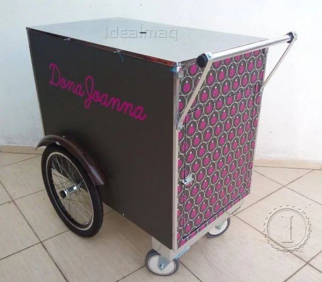Carrinho de doces e bolos refrigerado gourmet ambulante novo de fábrica - Foto 4