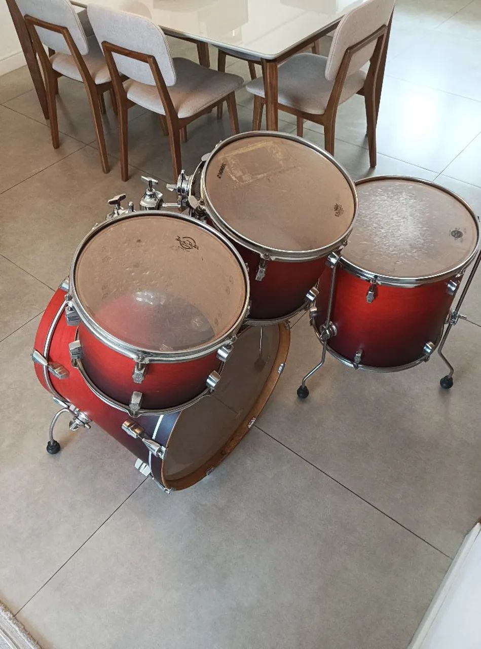 ## Shell pack de bateria Sonor Force 2005 Full Birch,12,13,16,22, raríssima, top !!! - Foto 4