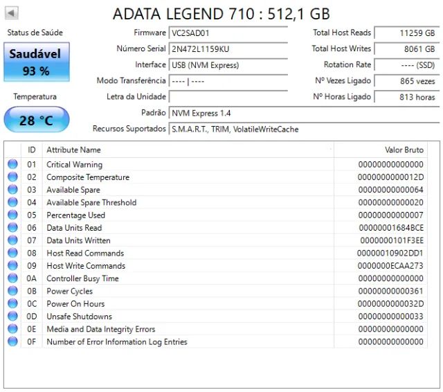 SSD Adata Legend 710 513GB - Foto 3