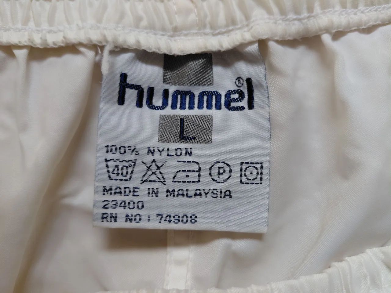 hummel short nylon G branco 1992 e 1993 - Foto 4