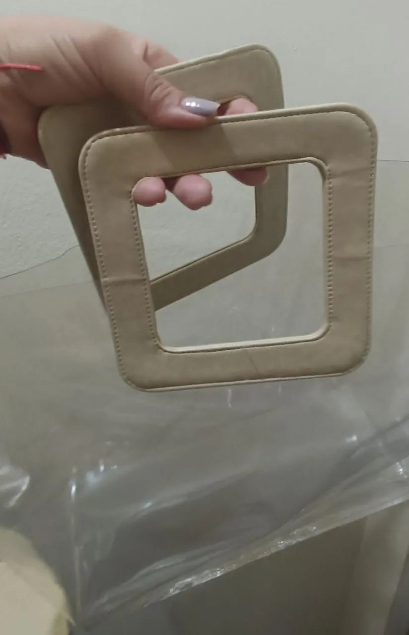 Bolsa transparente, alça de Pu - Foto 3