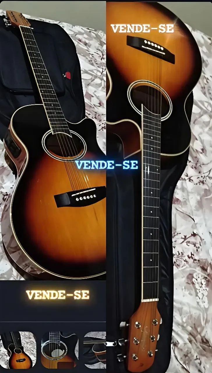 Violão Giannini+capa, elétrico 