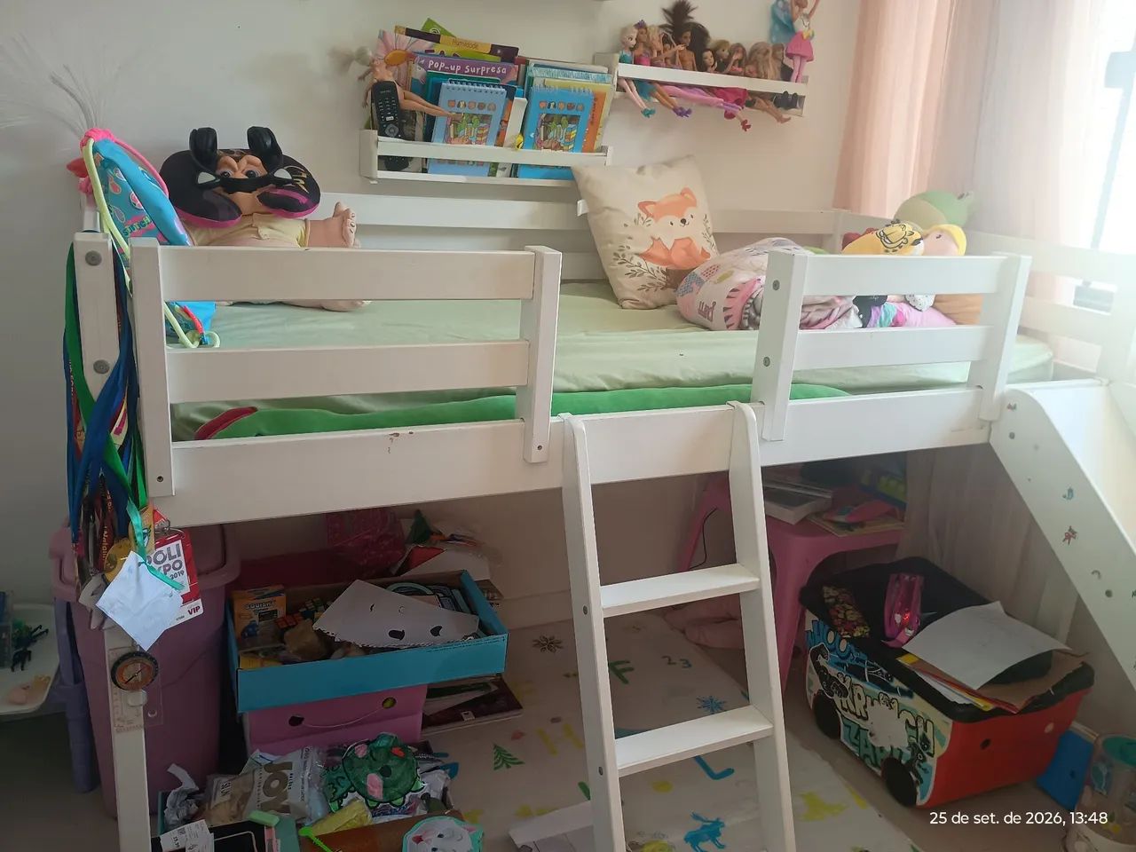 Cama infantil com escorrega - Foto 4