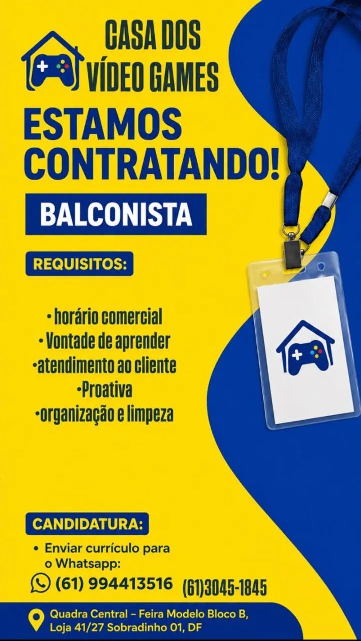 Vaga para Balconista