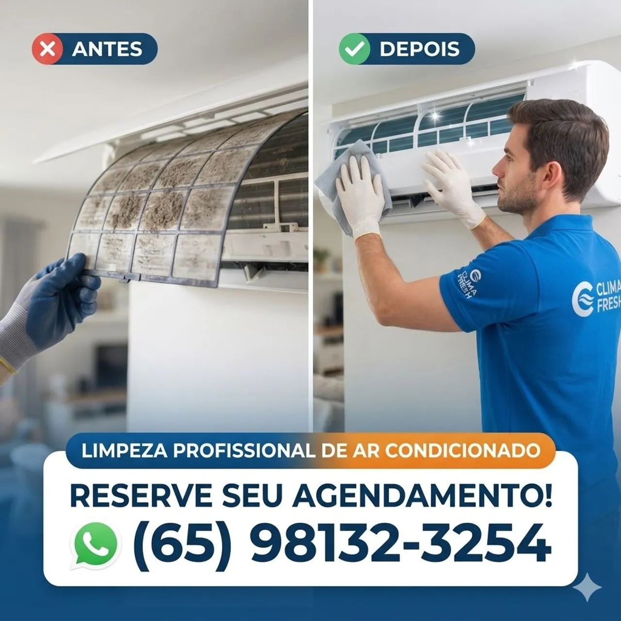 Higienização de ar condicionado 