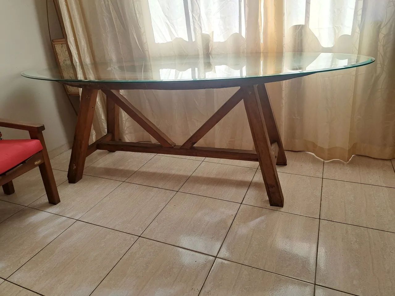 Mesa madeira maciça rústica  - Foto 3