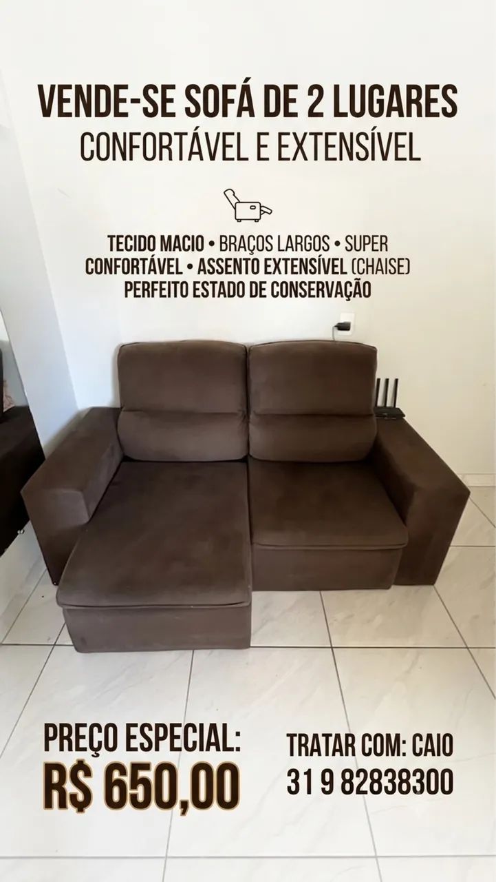 Sofá 2 Lugares - Confortável e extensível  - Foto 2