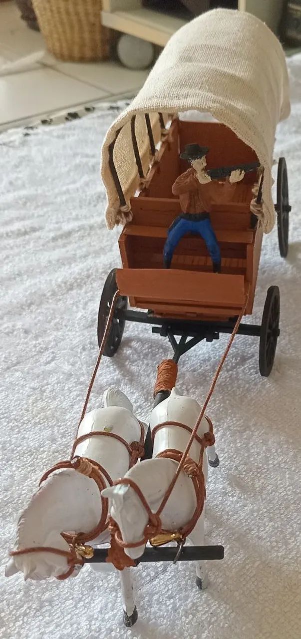 Forte Apache - Miniatura Artesanal Carroça Velho Oeste - Foto 3