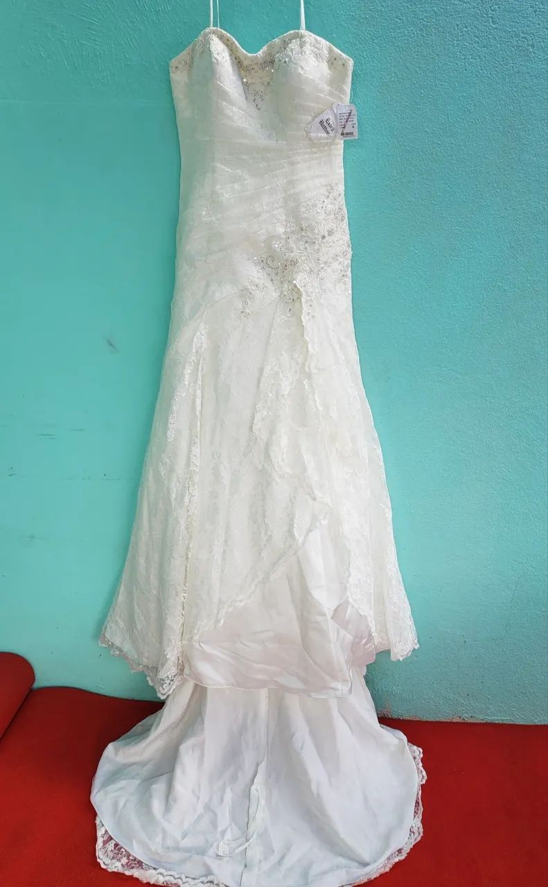 Vestido de Noiva Importado Off-White | Modelo Sereia | Nunca Usado | Comprado nos EUA
