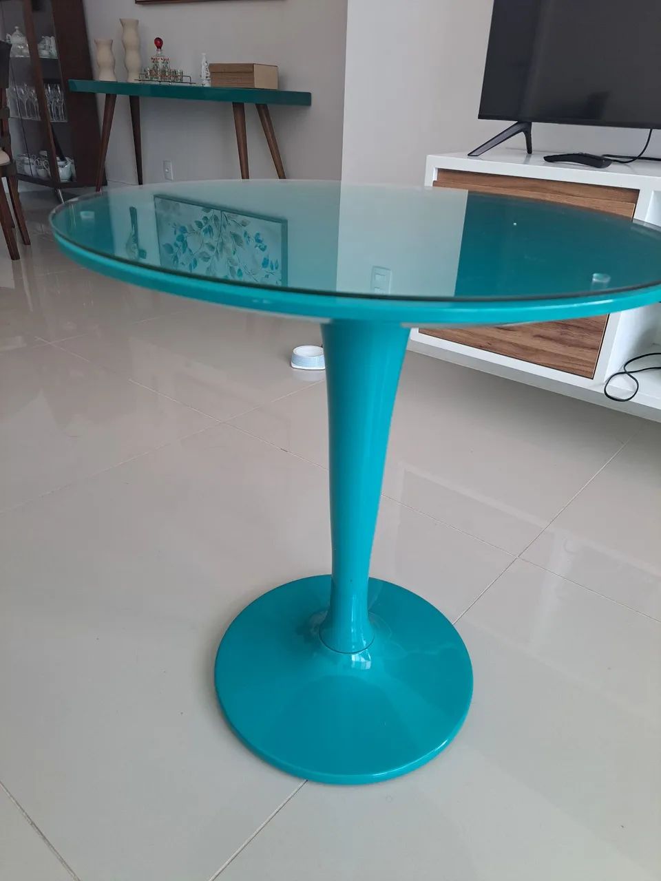 Mesa de canto Laca Azul - Foto 4