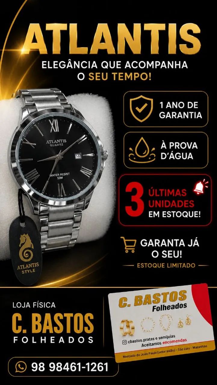 Relógio Atlantis 