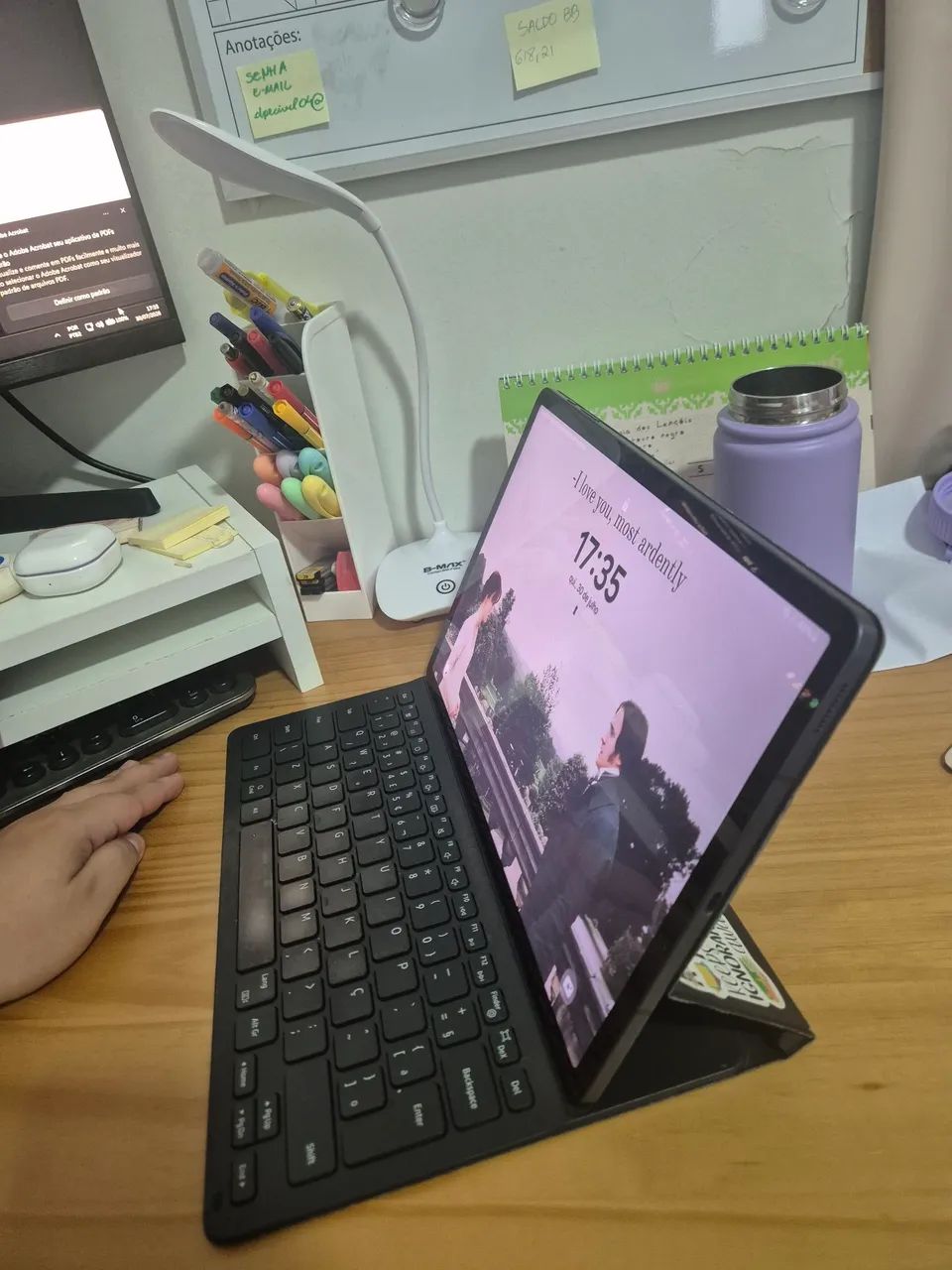 galaxy tab s7fe + capa teclado original - Foto 2