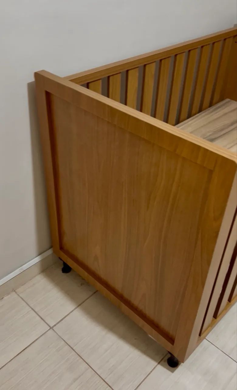 Berço em MDF Louro Freijó 130 X 70 cm - Foto 2