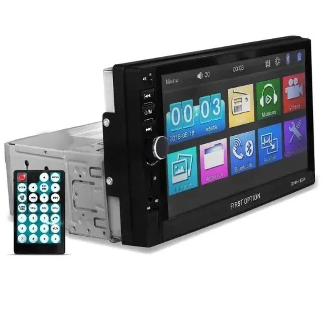 Multimídia 1din Tela De 7 Polegadas Touch Screen Bluetooth - Foto 2